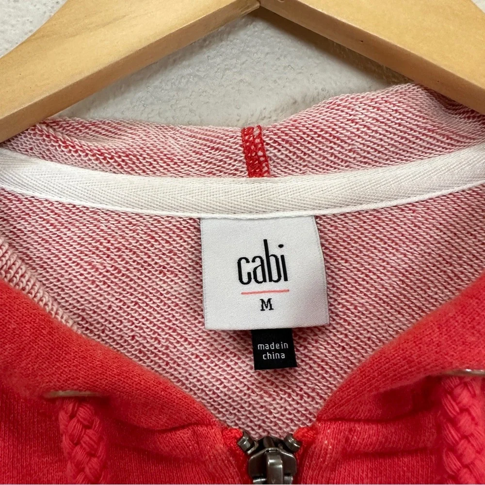 CAbi Deluxe Hoodie Zip Up Red Jacket Women’s Medium‎ #5657 NEW